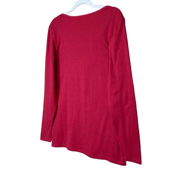 Old Navy Pointelle Ribbed Scoop Neck Top Love Song Women’s Large - Picture 10 of 11